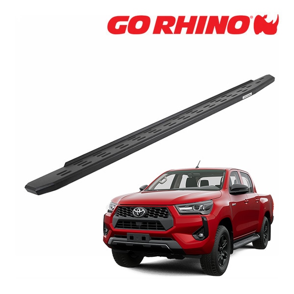 【GO RHINO 正規品】RB30 ランニングボード サイドステップ テクスチャーブラック 69641580PC トヨタ ハイラックス HILUX GUN125 平成29年9月-令和6年10月 ゴーライノ