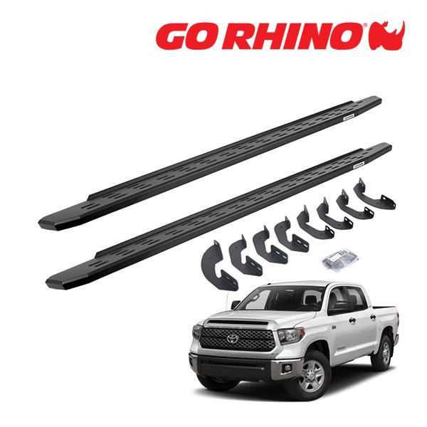 【GO RHINO 正規品】RB30 ランニングボード サイドステップ テクスチャーブラック 69641687PC 07-21y トヨタ タンドラ TUNDRA クルーマックス ゴーライノ
