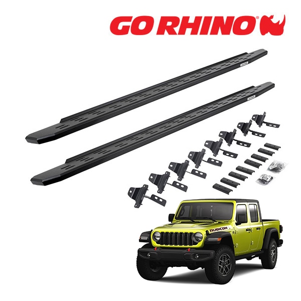 【GO RHINO 正規品】RB30 ランニングボード サイドステップ テクスチャーブラック 69651687PC ジープ JT グラディエーター ゴーライノ