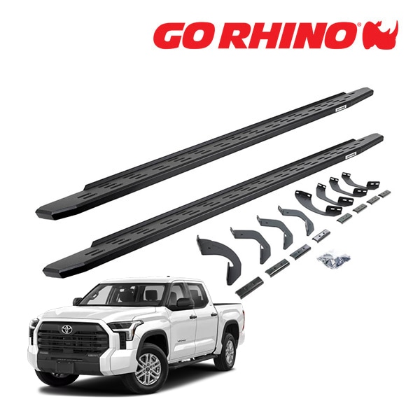 【GO RHINO 正規品】RB30 ランニングボード サイドステップ テクスチャーブラック 69643687PC 22y- トヨタ タンドラ TUNDRA クルーマックス ゴーライノ