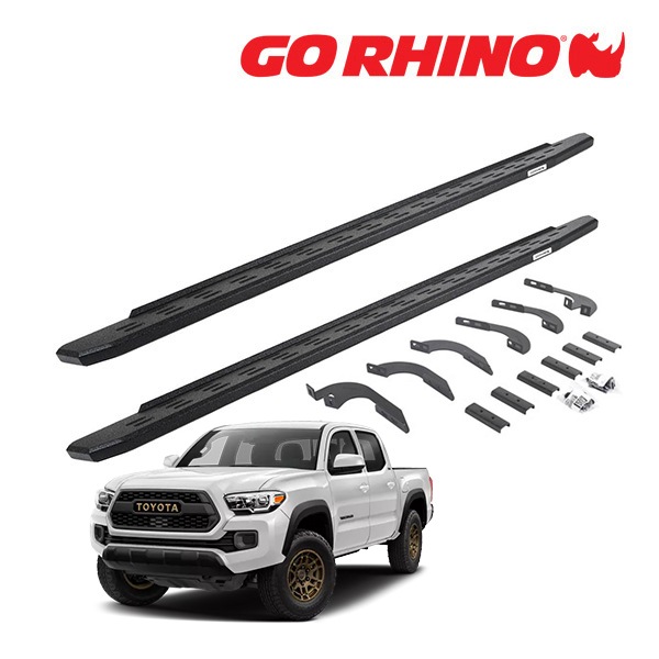 【GO RHINO 正規品】RB30 ランニングボード サイドステップ プロテクティブベッドライナーコート 69642987T 05-23y トヨタ タコマ TACOMA ゴーライノ