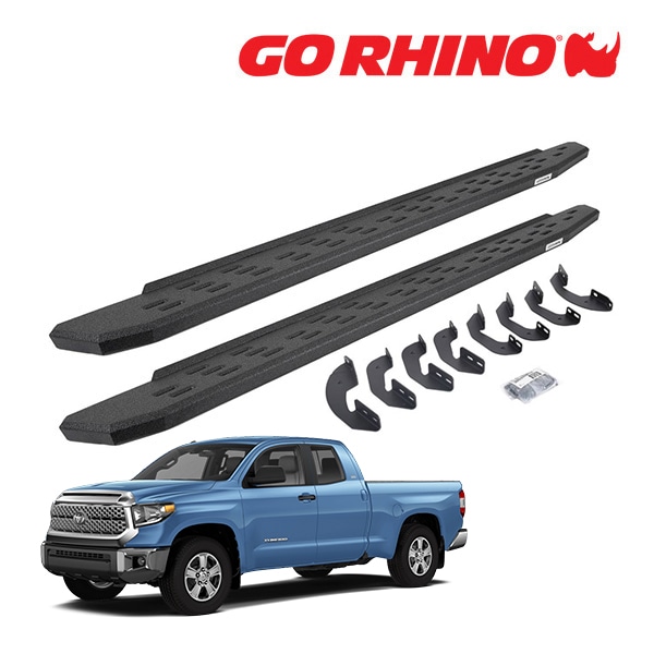 【GO RHINO 正規品】RB30 ランニングボード サイドステップ プロテクティブベッドライナーコート 69641580T 07-21y トヨタ タンドラ TUNDRA ダブルキャブ ゴーライノ