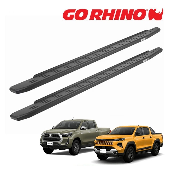 【GO RHINO 正規品】トヨタ TOYOTA ハイラックス GUN226 GUN125 前期 後期 RB30 ランニングボード サイドステップ プロテクティブベッドライナーコート 69643180T ゴーライノ