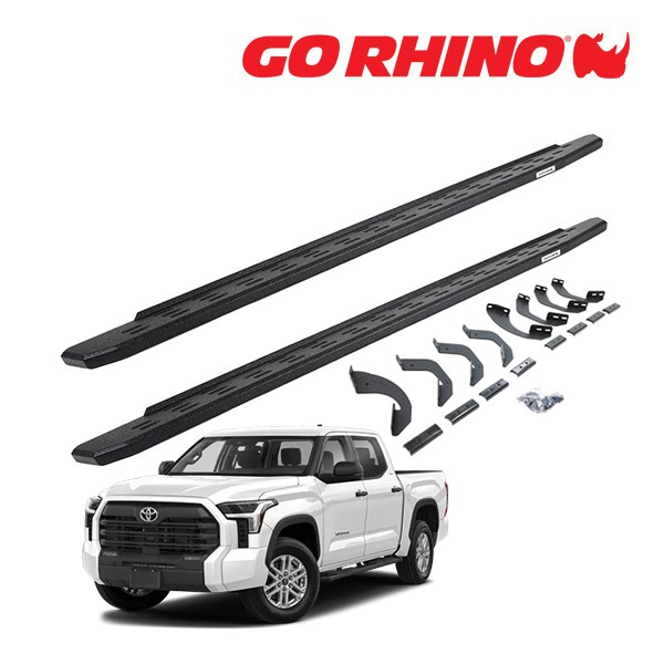【GO RHINO 正規品】RB30 ランニングボード サイドステップ プロテクティブベッドライナーコート 69643687T 22y- トヨタ タンドラ TUNDRA クルーマックス ゴーライノ
