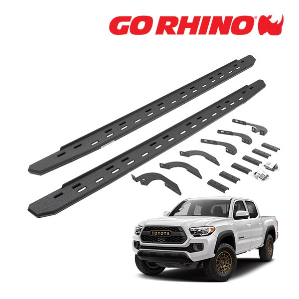 【GO RHINO 正規品】RB30 スリム ランニングボード サイドステップ プロテクティブベッドライナーコート 69642987ST 05-23y トヨタ タコマ TACOMA ゴーライノ