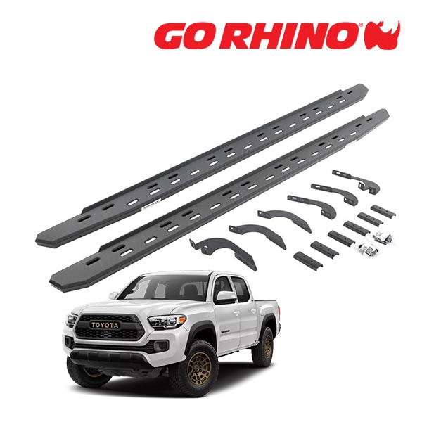 【GO RHINO 正規品】RB30 スリム ランニングボード サイドステップ テクスチャーブラック 69642987SPC 05-23y トヨタ タコマ TACOMA ゴーライノ