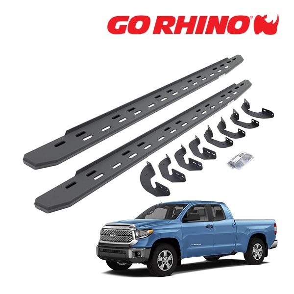 【GO RHINO 正規品】RB30 スリム ランニングボード サイドステップ テクスチャーブラック 69641580SPC 07-21y トヨタ タンドラ TUNDRA ダブルキャブ ゴーライノ