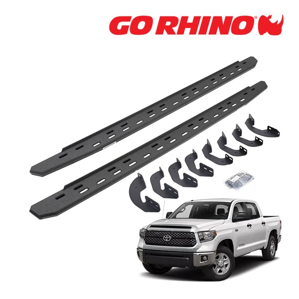 【GO RHINO 正規品】RB30 スリム ランニングボード サイドステップ プロテクティブベッドライナーコート 69641687ST 07-21y トヨタ タンドラ TUNDRA クルーマックス ゴーライノ