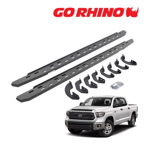 【GO RHINO 正規品】RB30 スリム ランニングボード サイドステップ テクスチャーブラック 69641687SPC 07-21y トヨタ タンドラ TUNDRA クルーマックス ゴーライノ