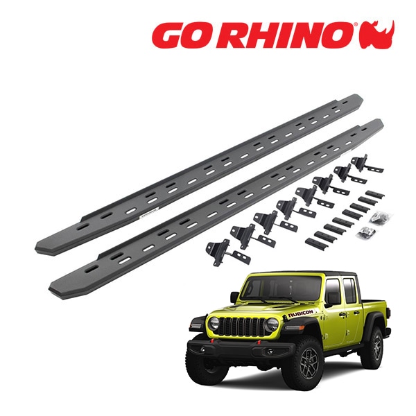 【GO RHINO 正規品】RB30 スリム ランニングボード サイドステップ テクスチャーブラック 69651687SPC ジープ JT グラディエーター ゴーライノ