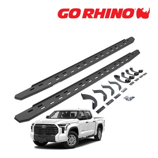【GO RHINO 正規品】RB30 スリム ランニングボード サイドステップ プロテクティブベッドライナーコート 69643687ST 22y- トヨタ タンドラ TUNDRA クルーマックス ゴーライノ