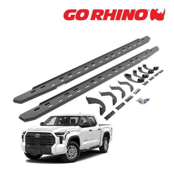 【GO RHINO 正規品】RB30 スリム ランニングボード サイドステップ テクスチャーブラック 69643687SPC 22y- トヨタ タンドラ TUNDRA クルーマックス ゴーライノ