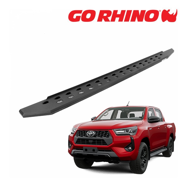 【GO RHINO 正規品】RB20 スリム ランニングボード サイドステップ テクスチャーブラック 69443180SPC トヨタ ハイラックス HILUX GUN125 平成29年9月-令和6年10月 ゴーライノ