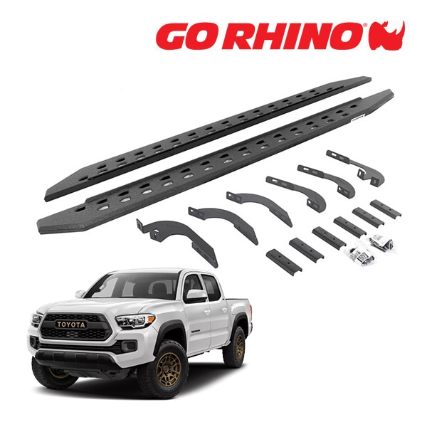 【GO RHINO 正規品】RB20 スリム ランニングボード サイドステップ プロテクティブベッドライナーコート 69442987ST 05-23y トヨタ タコマ TACOMA ゴーライノ