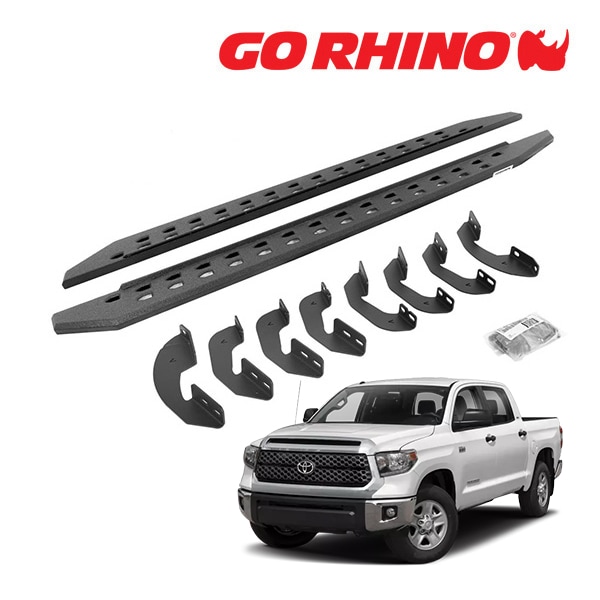 【GO RHINO 正規品】RB20 スリム ランニングボード サイドステップ プロテクティブベッドライナーコート 69441687ST 07-21y トヨタ タンドラ TUNDRA クルーマックス ゴーライノ