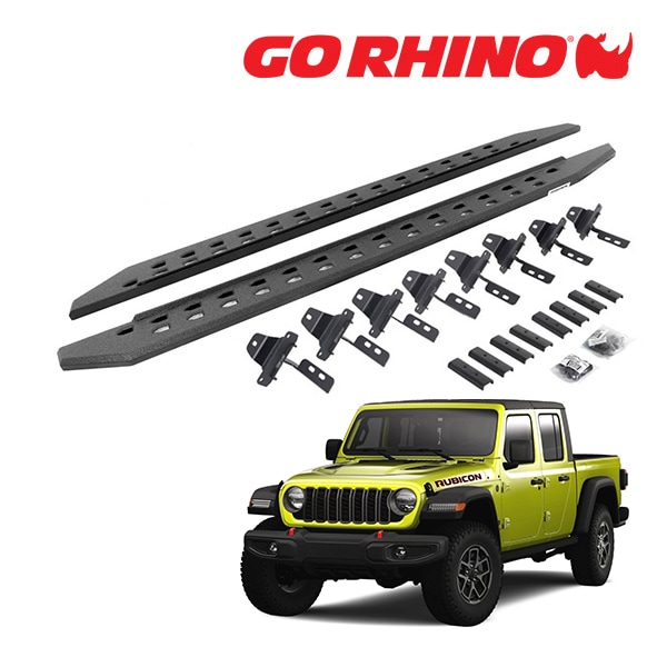 【GO RHINO 正規品】RB20 スリム ランニングボード サイドステップ プロテクティブベッドライナーコート 69451687ST ジープ JT グラディエーター ゴーライノ