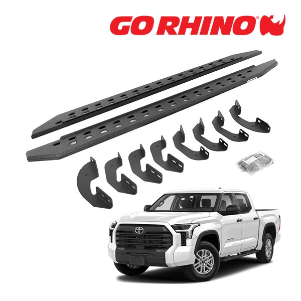 【GO RHINO 正規品】RB20 スリム ランニングボード サイドステップ プロテクティブベッドライナーコート 69443687ST 22y- トヨタ タンドラ TUNDRA クルーマックス ゴーライノ