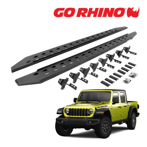【GO RHINO 正規品】RB20 スリム ランニングボード サイドステップ テクスチャーブラック 69451687SPC ジープ JT グラディエーター ゴーライノ