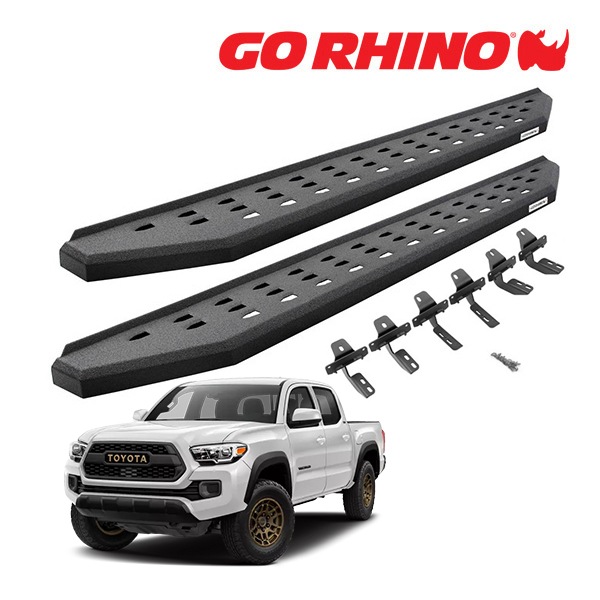 【GO RHINO 正規品】RB20 ランニングボード サイドステップ プロテクティブベッドライナーコート 69442987T 05-23y トヨタ タコマ TACOMA ゴーライノ