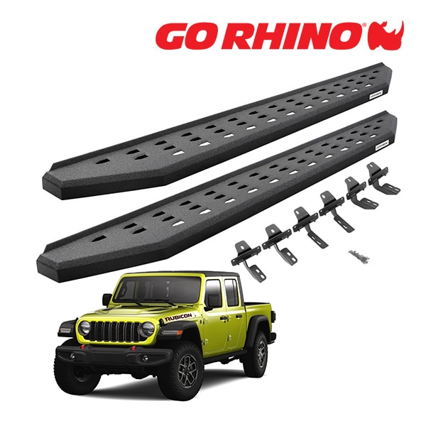 【GO RHINO 正規品】RB20 ランニングボード サイドステップ プロテクティブベッドライナーコート 69451687T ジープ JT グラディエーター ゴーライノ