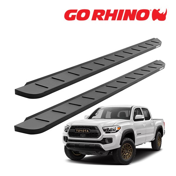 【GO RHINO 正規品】RB10 ランニングボード サイドステップ テクスチャーブラック 63442987PC 05-23y トヨタ タコマ TACOMA ゴーライノ