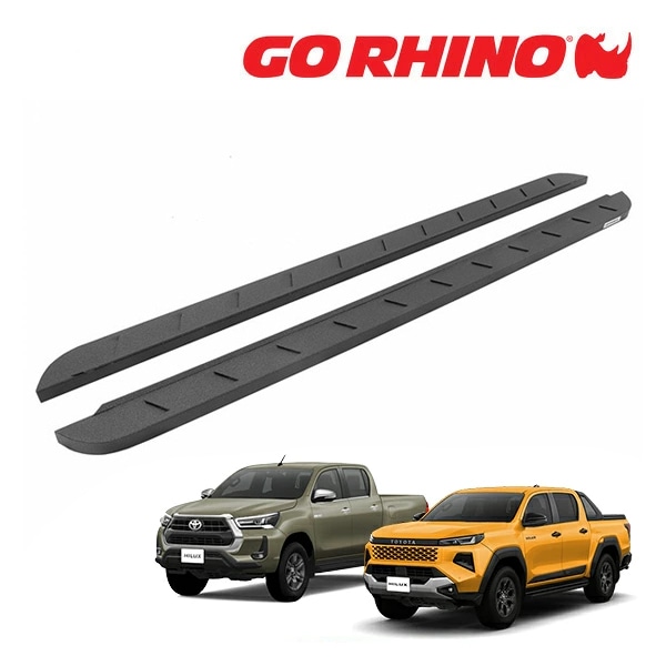 【GO RHINO 正規品】トヨタ TOYOTA ハイラックス GUN226 GUN125 前期 後期 RB10 スリム ランニングボード サイドステップ プロテクティブベッドライナーコート 63443180ST ゴーライノ
