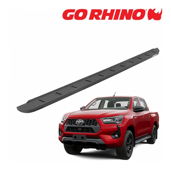 【GO RHINO 正規品】RB10 スリム ランニングボード サイドステップ プロテクティブベッドライナーコート 63443180ST トヨタ ハイラックス HILUX GUN125 平成29年9月-令和6年10月 ゴーライノ
