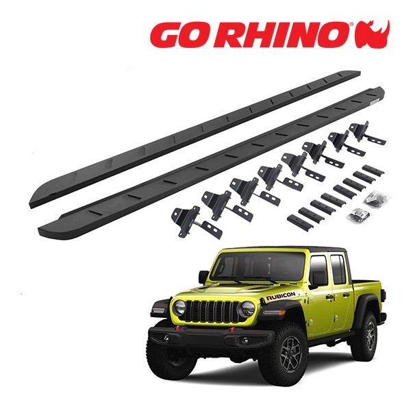 【GO RHINO 正規品】RB10 スリム ランニングボード サイドステップ テクスチャーブラック 63451687SPC ジープ JT グラディエーター ゴーライノ