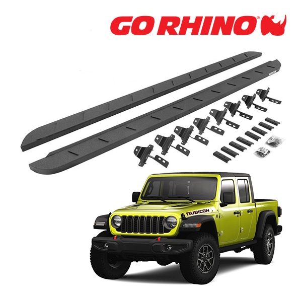 【GO RHINO 正規品】RB10 スリム ランニングボード サイドステップ プロテクティブベッドライナーコート 63451687ST ジープ JT グラディエーター ゴーライノ