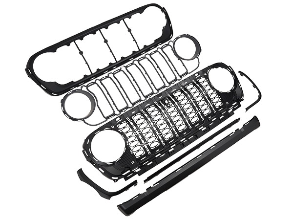 MOPAR純正 2024フェイス グリルキット 塗装タイプ カメラベース付タイプ 1台分 7pc セット ジープ JLラングラー | JTグラディエーター フロントカメラ有り車用