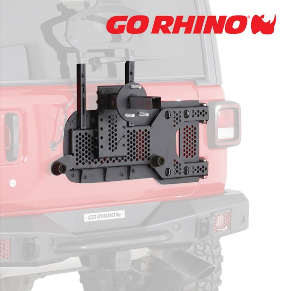 GO RHINO Rockline ロックライン スペアタイヤキャリア 補強システム 大口径スペアタイヤ装着用補強キット 27137T ジープ JL ラングラー 2ドア/4ドア