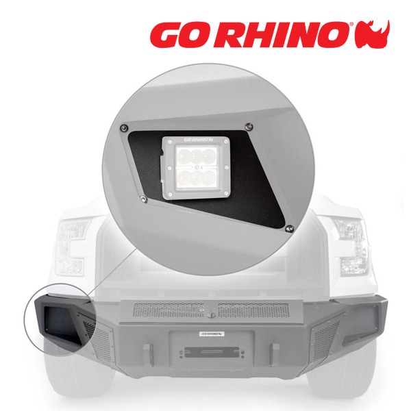GO RHINO BR5/BR5.5  フロントバンパー LEDライトプレート テクスチャーブラック 243842T トヨタ ハイラックス GUN125 | スズキ ジムニー/ジムニーシエラ JIMNNY JB64/JB74 ゴーライノ