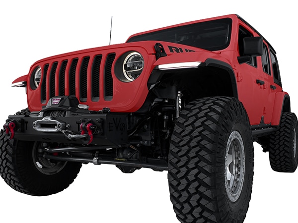 【RUGGED RIDGE 正規品】 ジープ JL ラングラー | JT グラディエーター オーバーランド&スポーツのみ DRL付 フロントオーバーフェンダーチョップブラケット 11640.95 35インチタイヤ装着可能 ラギッドリッジ 