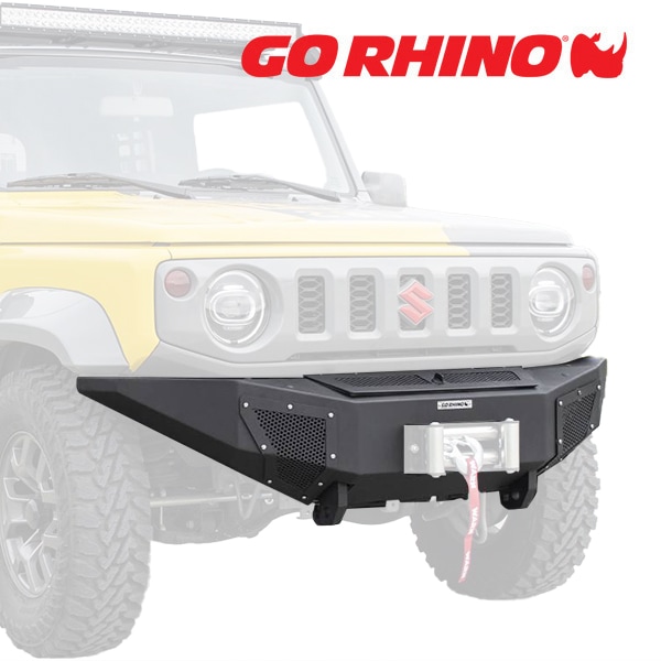 GO RHINO BR5.5 フロントバンパー テクスチャーブラック 24195T スズキ ジムニー/ジムニーシエラ JIMNNY JB64/JB74 ゴーライノ
