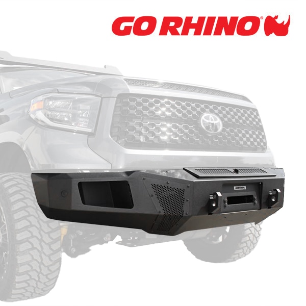GO RHINO BR6 フロントバンパー ウインチバンパー テクスチャーブラック 24182T トヨタ タンドラ クルーマックス/ダブルキャブ ゴーライノ