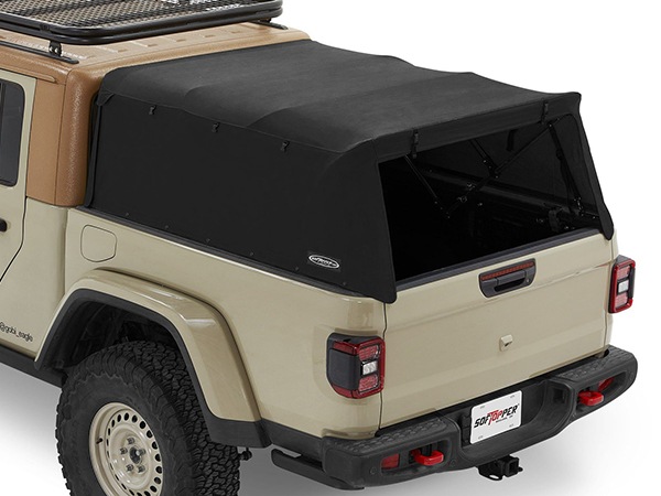 【Softopper 正規品】ソフトシェル キャンパーシェル キャノピー トノカバー ベッド 荷台 幌 ブラック クリア ジープ JT グラディエーター