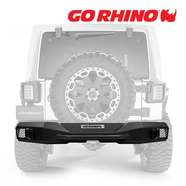 GO RHINO Rockline ロックライン Stubby スタビー リアバンパー テクスチャーブラック 371110T ジープ JK ラングラー 2ドア/4ドア ゴーライノ