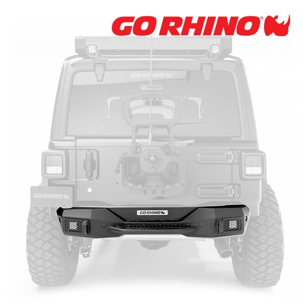 GO RHINO Rockline ロックライン Stubby スタビー リアバンパー テクスチャーブラック 371100T ジープ JL ラングラー 2ドア/4ドア ゴーライノ