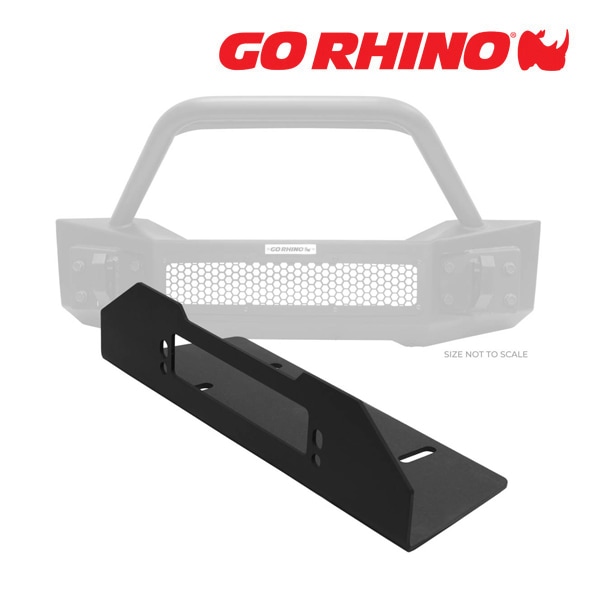 GO RHINO Trailline トレイルライン トレイルフロントバンパー用 フェアリードマウントプレート ウインチマウント テクスチャーブラック 23200T ジープ JK JL ラングラー 2ドア/4ドア | JT グラディエーター ゴーライノ