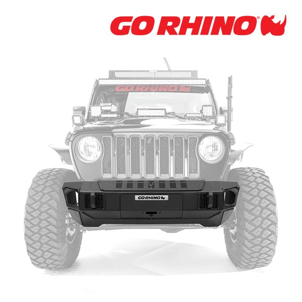 GO RHINO Trailline トレイルライン Stubby スタビー フロントバンパー ウインチバンパー 引き出し付 テクスチャーブラック 230111T ジープ JK JL ラングラー 2ドア/4ドア | JT グラディエーター ゴーライノ