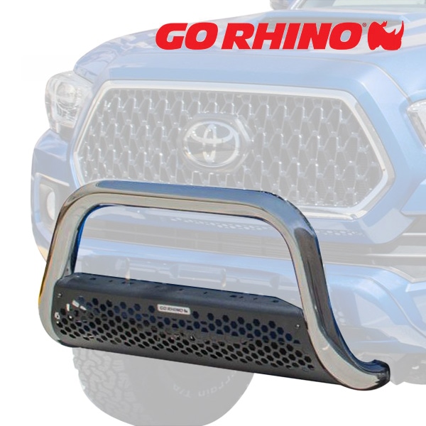 GO RHINO RC2  ブルバー フロントバンパーガード ポリッシュ&テクスチャーブラック 55254PS 16-23y トヨタ タコマ TACOMA ゴーライノ