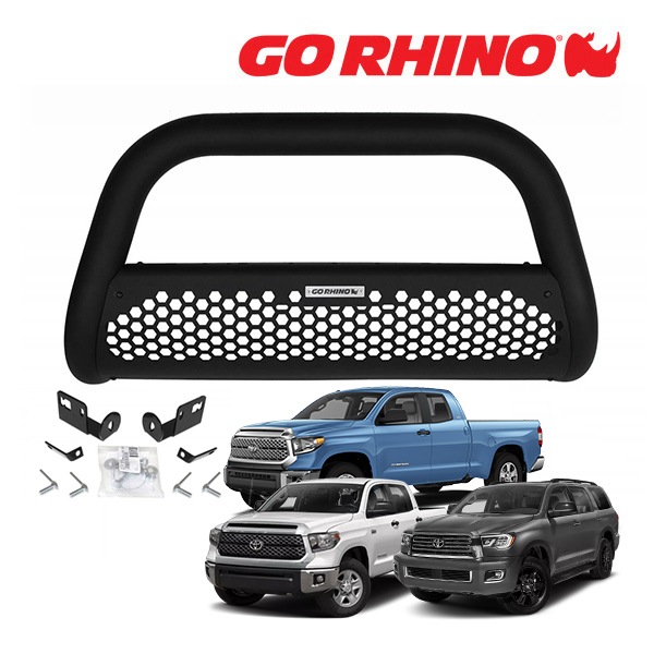GO RHINO RC2  ブルバー フロントバンパーガード テクスチャーブラック 55253T 07-21y トヨタ タンドラ クルーマックス ダブルキャブ | セコイア ゴーライノ