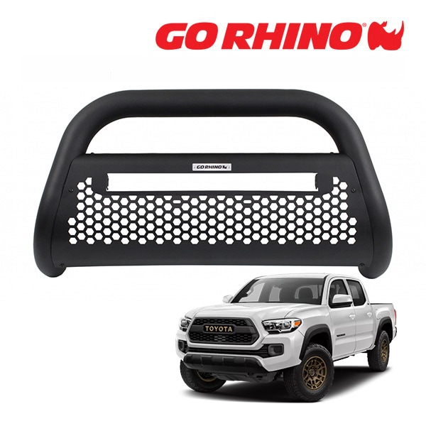 GO RHINO RC2 LR ブルバー フロントバンパーガード 20インチ ライトバーブラケット セット テクスチャーブラック 55543T 16-23y トヨタ タコマ TACOMA ゴーライノ