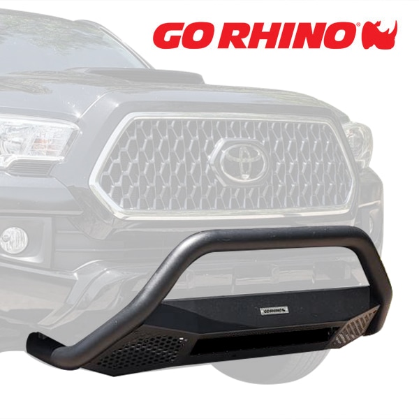 GO RHINO RC4 LR スキッドプレート フロントバンパーガード 20インチ LEDライトバー&ブラケット セット テクスチャーブラック 5454620LT 16-23y トヨタ タコマ TACOMA ゴーライノ