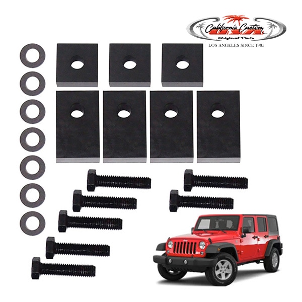 カリフォルニアカスタム ジープ JKラングラー 4ドア リアシートリクライニングスペーサーキット 1台分 スペーサー＋ボルト付 セット アルミニウム セカンドシート リクライニング 後部座席 マウント 土台 部品