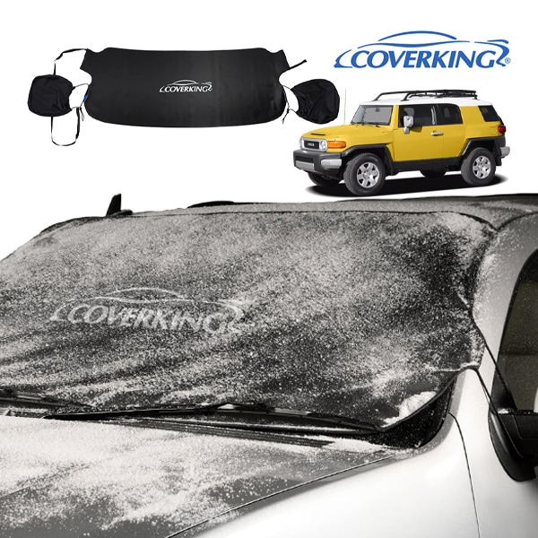 【COVERKING 正規品】専用設計 フロントガラスカバー スノーシールド ミラーカバー付 雪 霜 凍結防止 花粉 黄砂対策 トヨタ FJクルーザー 10系 カバーキング