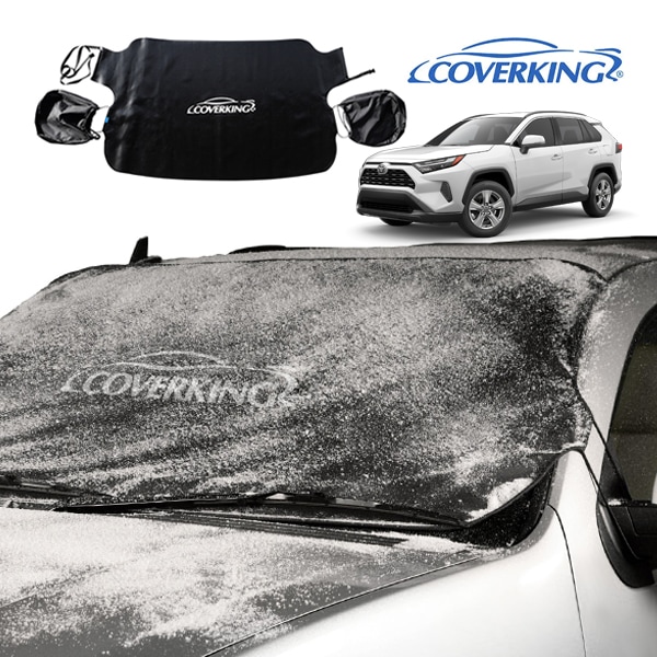 【COVERKING 正規品】専用設計 フロントガラスカバー スノーシールド ミラーカバー付 雪 霜 凍結防止 花粉 黄砂対策 トヨタ RAV4 50系 カバーキング
