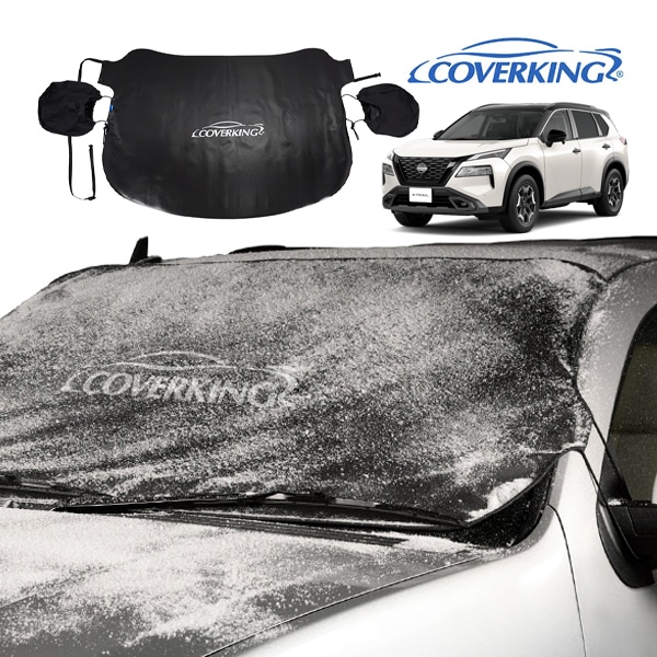 【COVERKING 正規品】専用設計 フロントガラスカバー スノーシールド ミラーカバー付 雪 霜 凍結防止 花粉 黄砂対策 日産 エクストレイル T33系 カバーキング