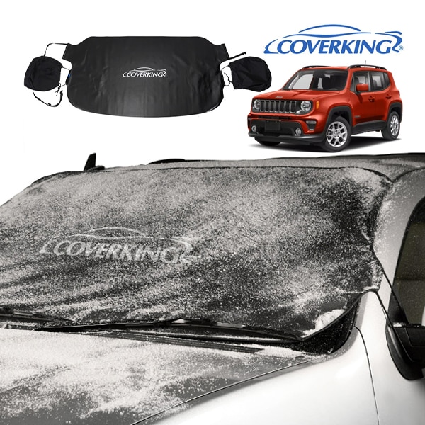 【COVERKING 正規品】専用設計 フロントガラスカバー スノーシールド ミラーカバー付 雪 霜 凍結防止 花粉 黄砂対策 ジープ レネゲート BU カバーキング