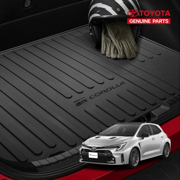 USトヨタ純正 オールウェザー リアカーゴプロテクター リアカーゴマット ラゲッジマット カーゴライナー トランクマット GR COROLLA ロゴ入 TPE樹脂 トヨタ GRカローラ GZEA14H